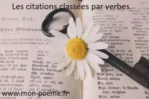 Les citations classées par verbes