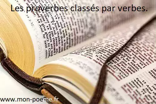 Les proverbes classés par verbes