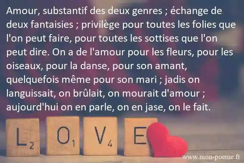 Les plus belles phrases sur l'amour.